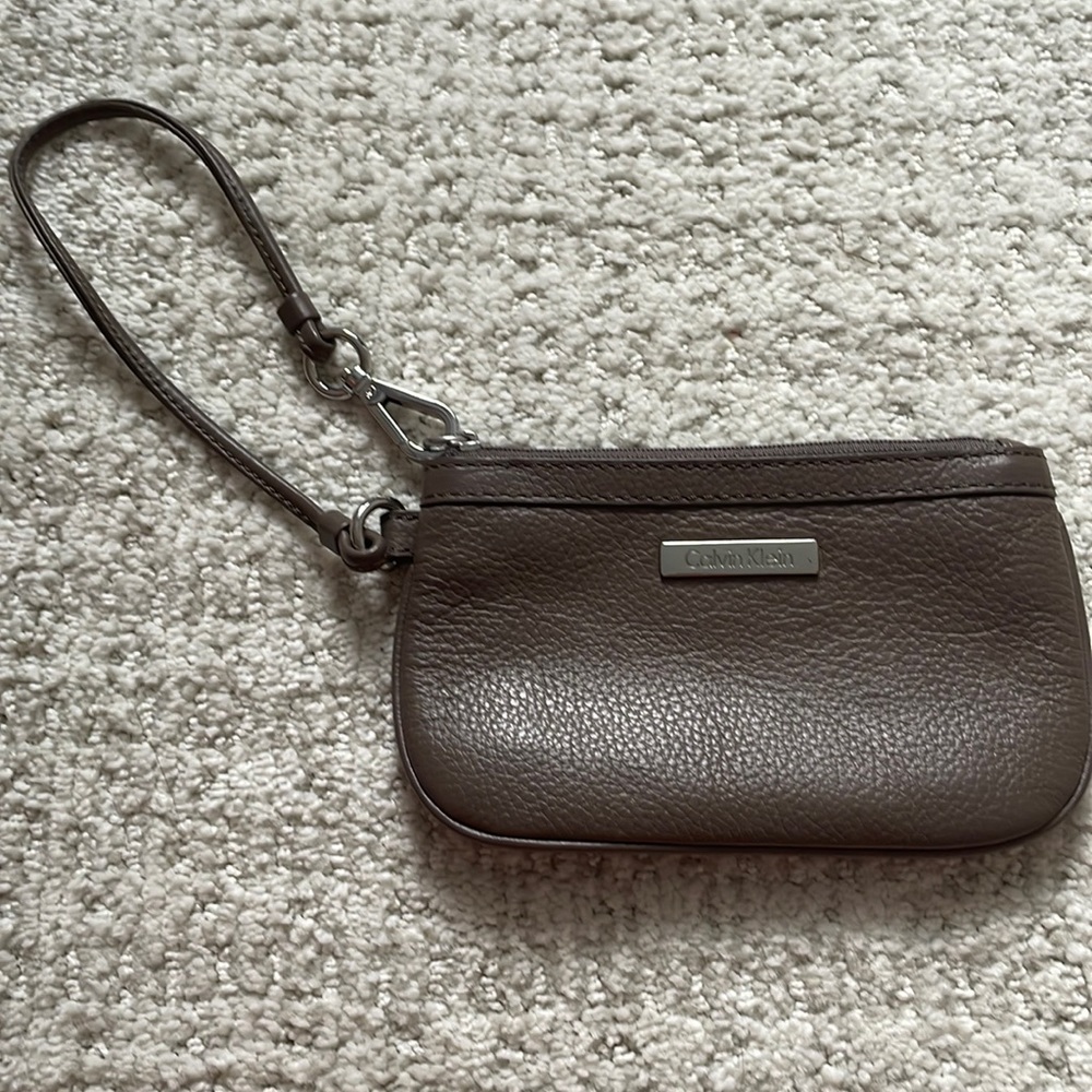 Calvin Klein Leather Wristlet